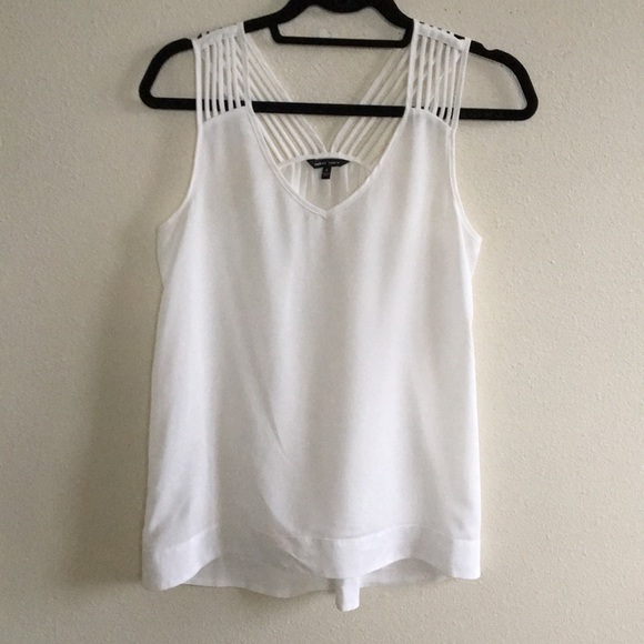 NWOT NAKED ZEBRA white blouse tank - Picture 1 of 6